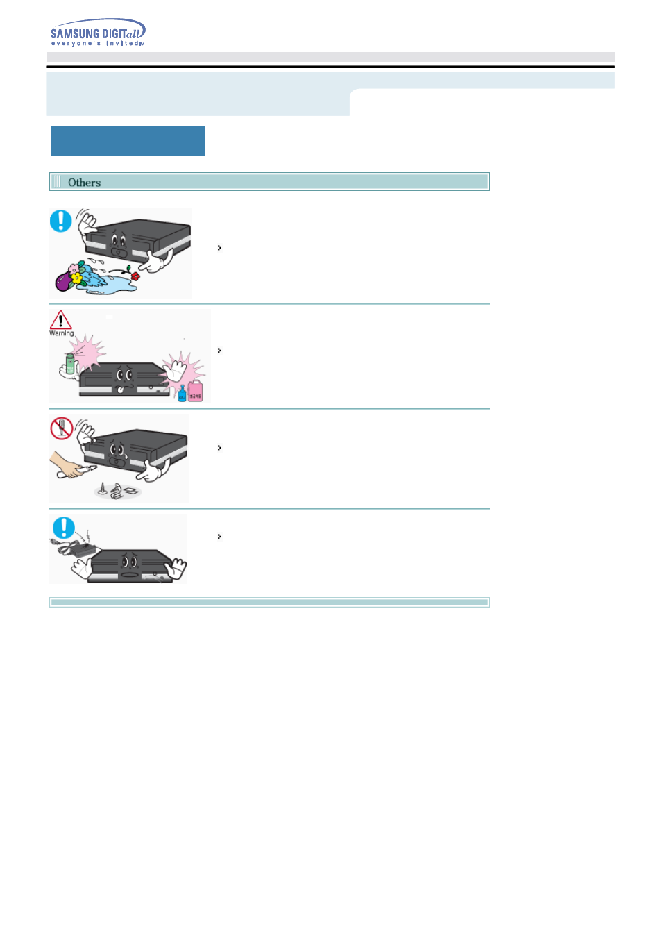 Others, Veiligheidsinstructies | Samsung Blu-ray Player User Manual | Page 6 / 27