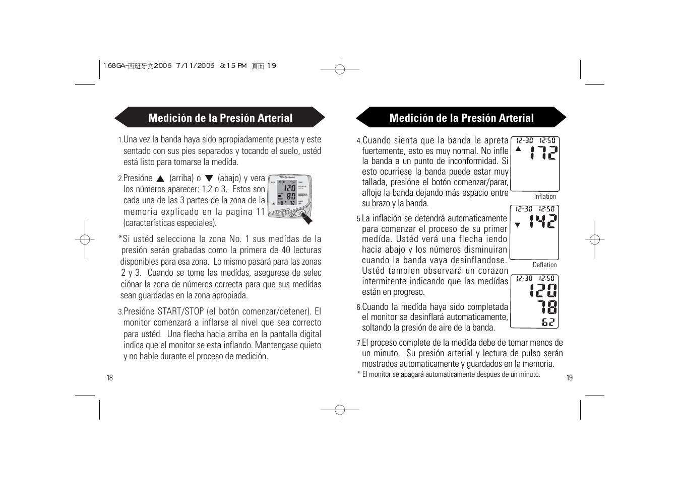 Medición de la presión arterial, Mmhg, Date | Mode error | Samsung SSN-414W User Manual | Page 27 / 34