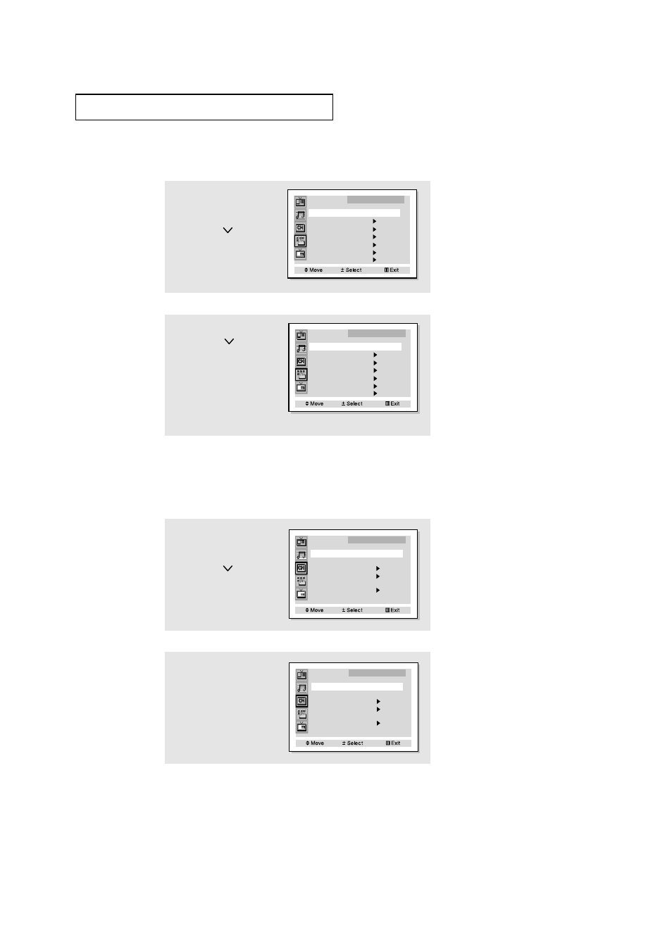 Selecting a menu language, Selecting the antenna input | Samsung HCM4215W User Manual | Page 29 / 67