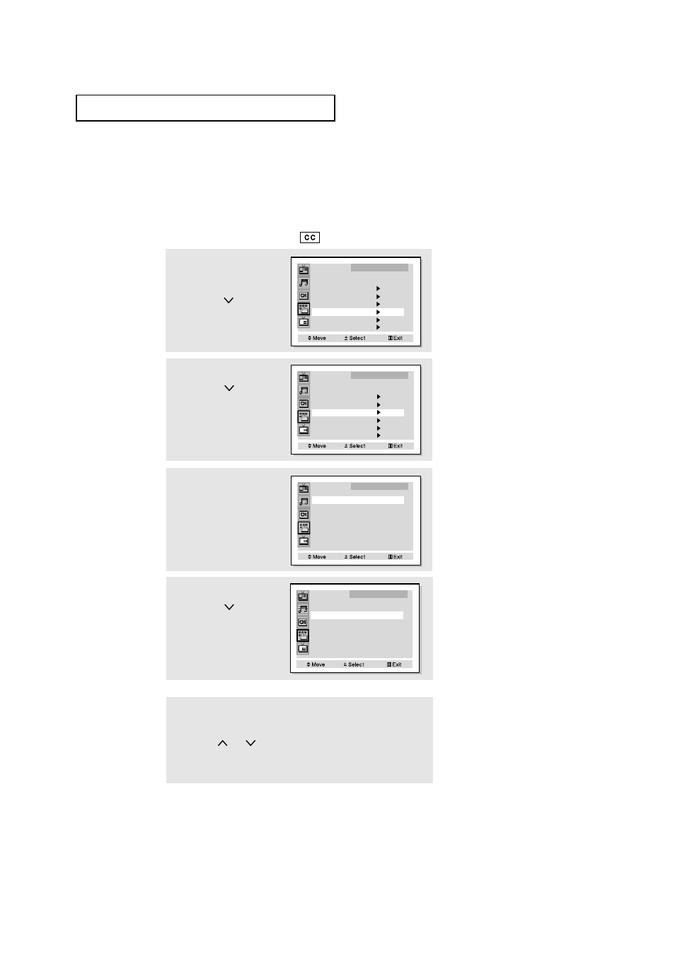 Viewing closed captions | Samsung HCM4215W User Manual | Page 52 / 67