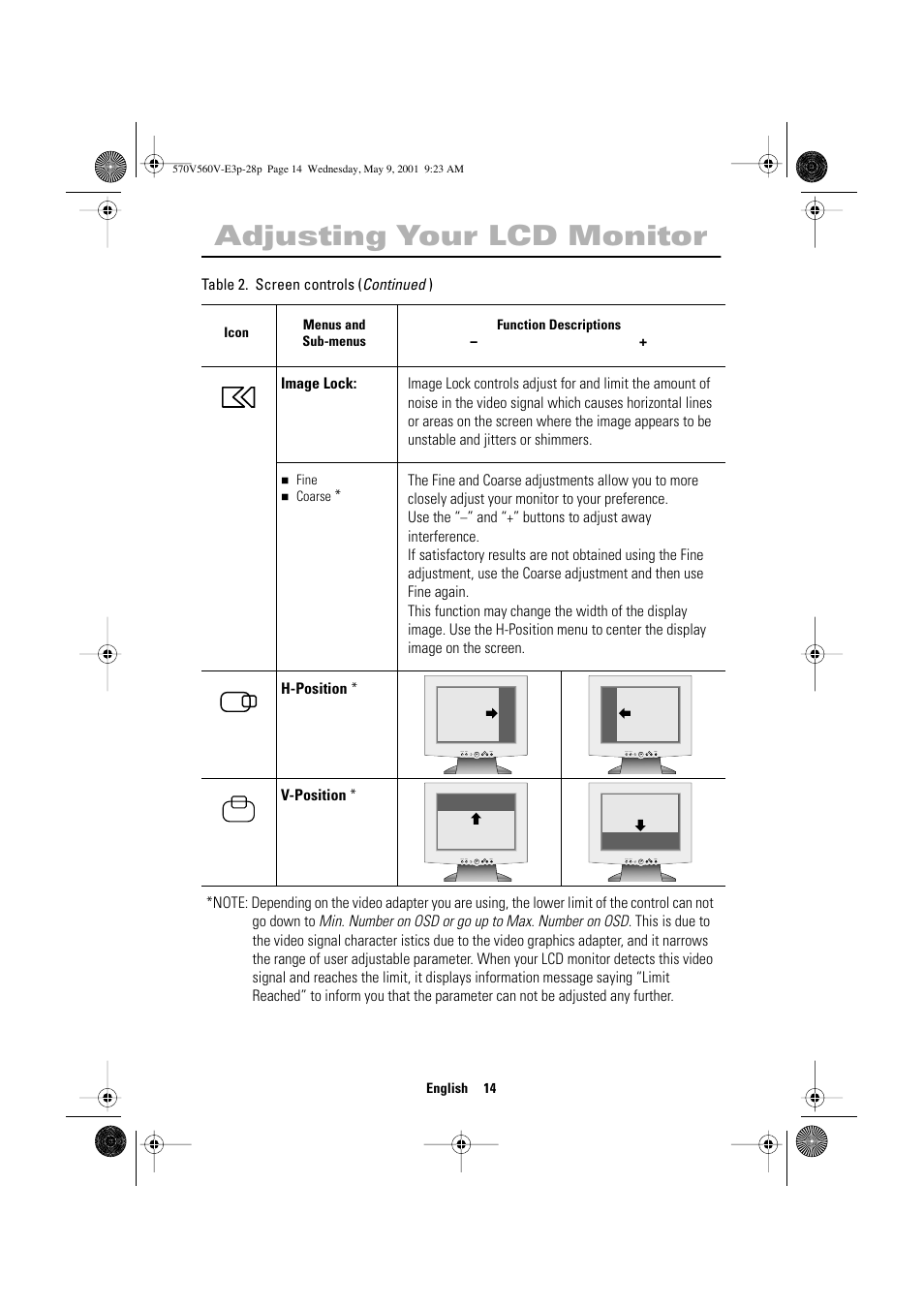 Adjusting your lcd monitor | Samsung 570VTFT User Manual | Page 16 / 33