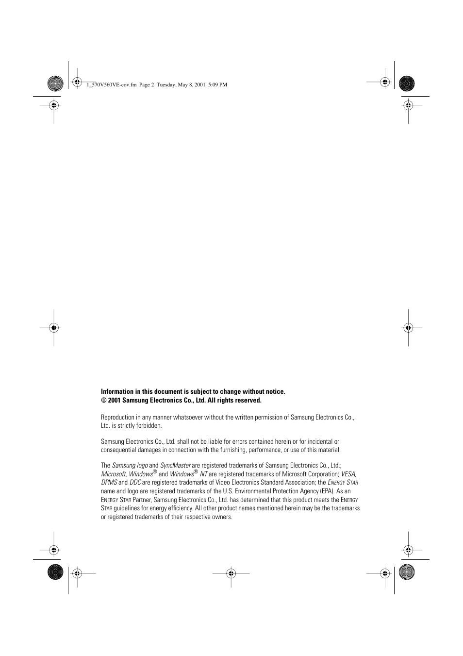 Samsung 570VTFT User Manual | Page 2 / 33