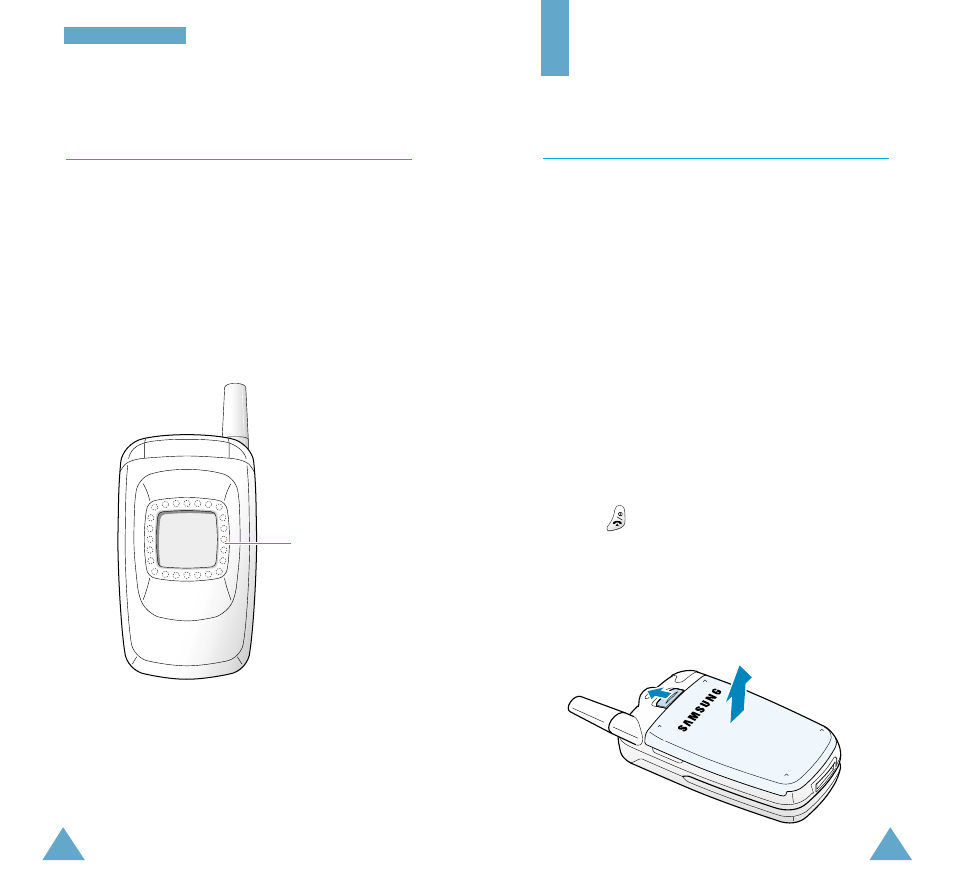 Getting started, Installing the sim card and the battery, Service light | Samsung GH68-03401A User Manual | Page 9 / 85
