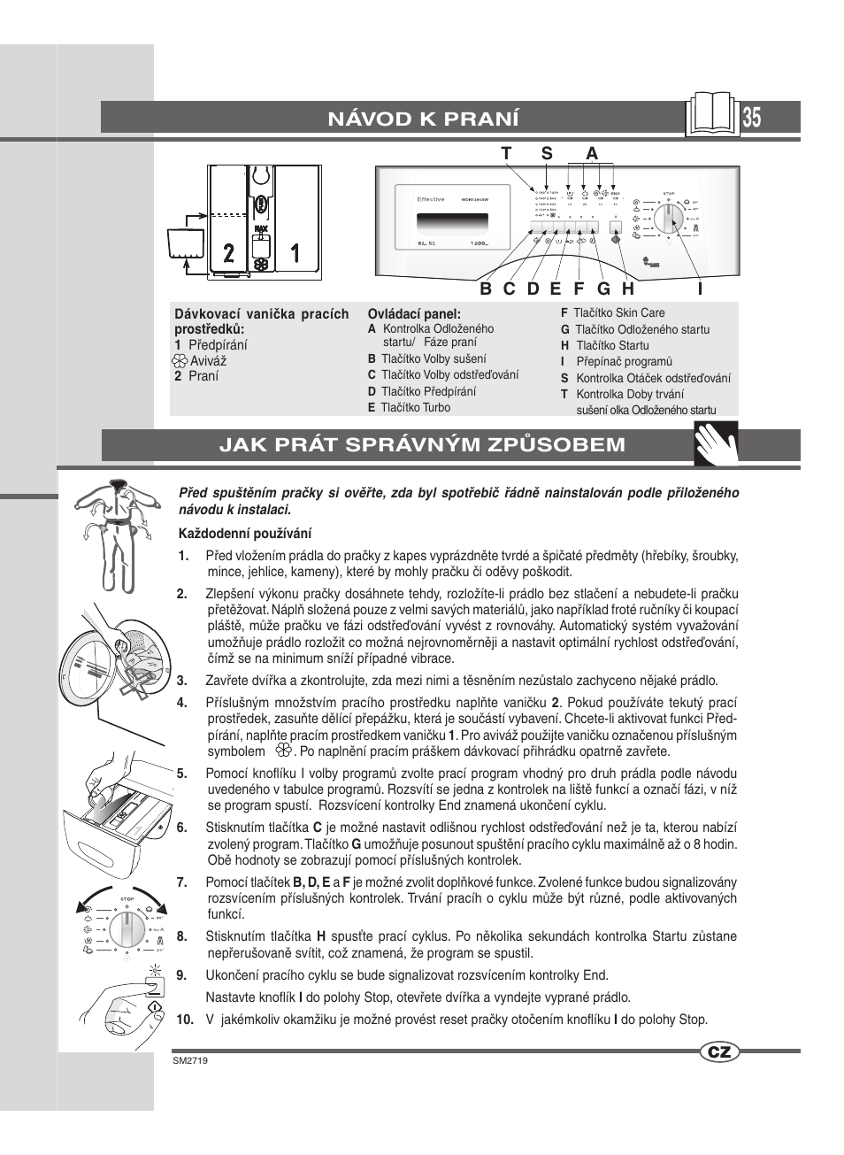 Návod k praní, Jak prát správným způsobem | Ardo WDN 1264 SW User Manual | Page 35 / 68