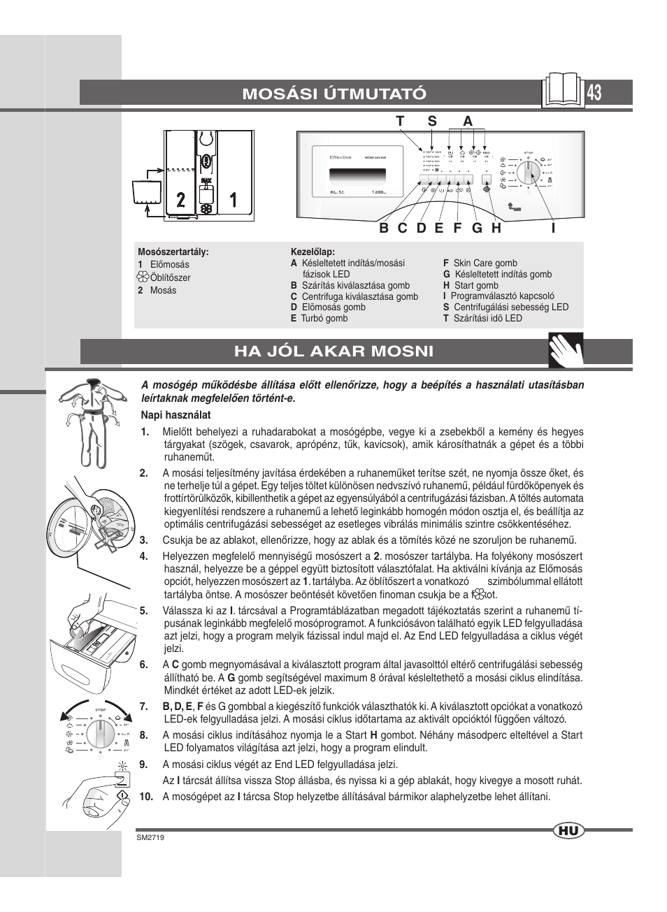Mosási útmutató, Ha jól akar mosni | Ardo WDN 1264 SW User Manual | Page 43 / 68