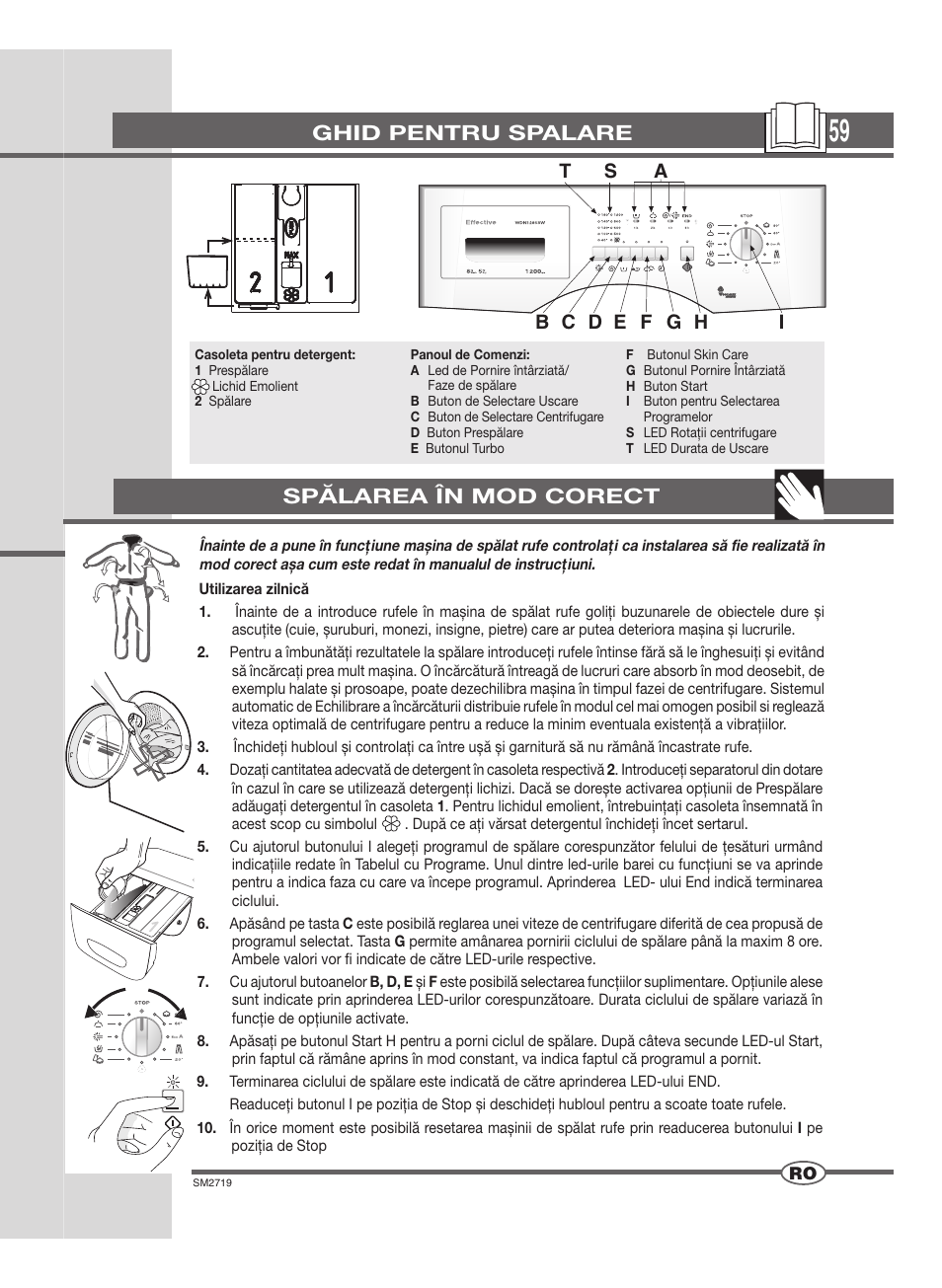 Ghid pentru spalare, Spălarea în mod corect | Ardo WDN 1264 SW User Manual | Page 59 / 68