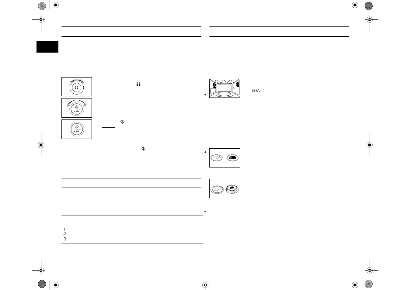 Using the auto power defrost feature, Auto power defrost settings, Using the crusty plate (ce2777nt) | Samsung CE2777NT User Manual | Page 10 / 24