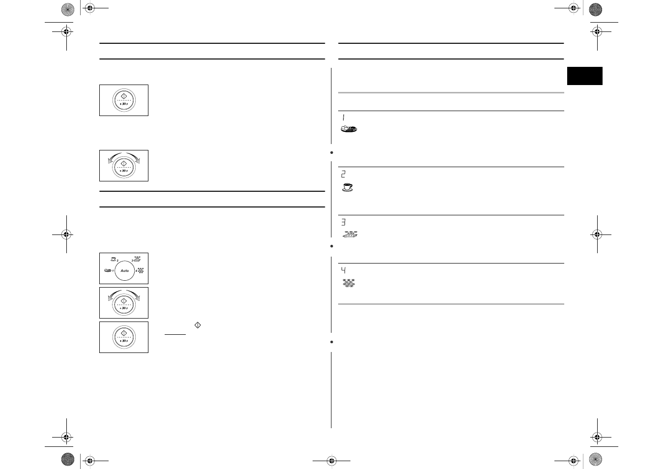 Adjusting the cooking time, Using the auto reheat/cook feature, Auto reheat / cook settings | Samsung CE2777NT User Manual | Page 9 / 24