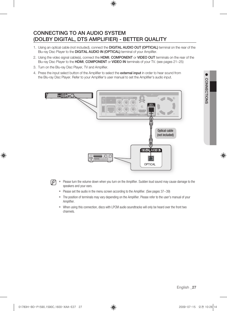 Samsung BD-P1590C User Manual | Page 27 / 97