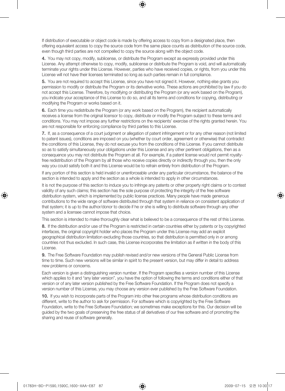 Samsung BD-P1590C User Manual | Page 87 / 97