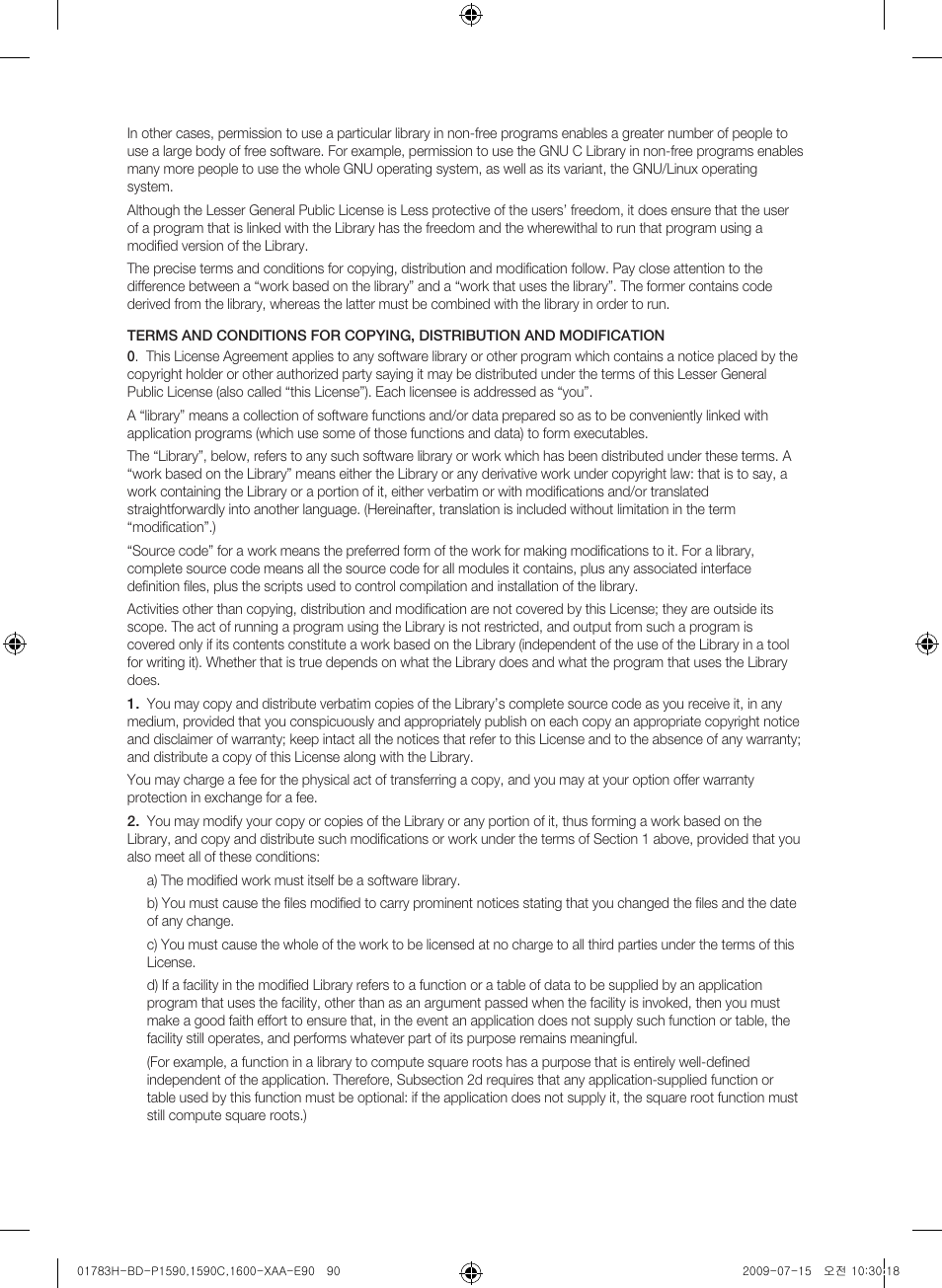 Samsung BD-P1590C User Manual | Page 90 / 97