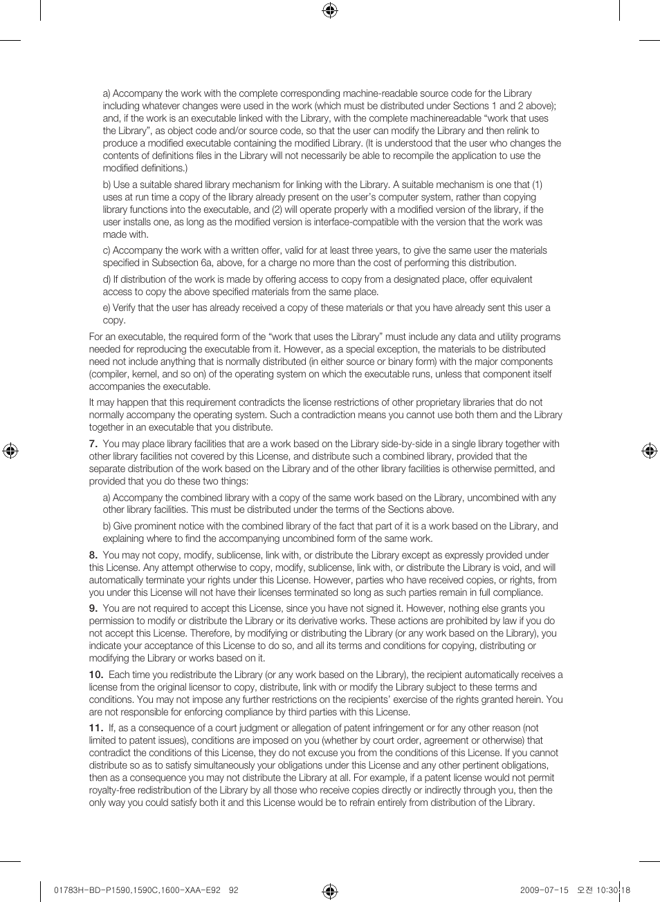 Samsung BD-P1590C User Manual | Page 92 / 97