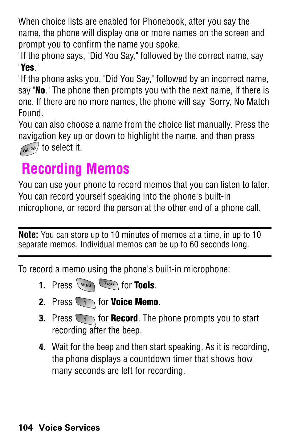 Recording memos | Samsung GH68-04310A User Manual | Page 114 / 190