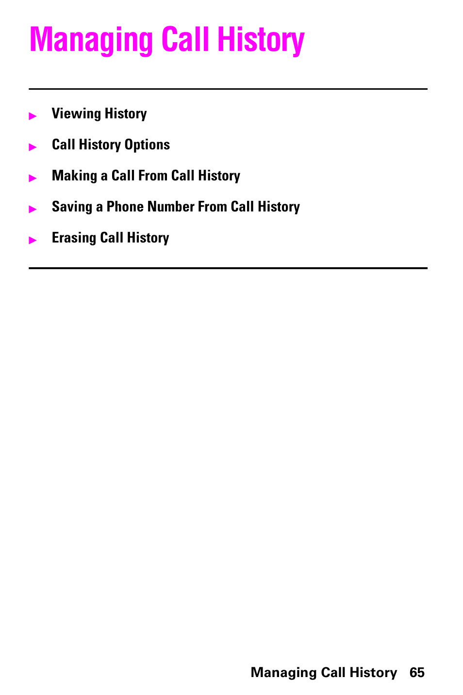 Managing call history | Samsung GH68-04310A User Manual | Page 75 / 190