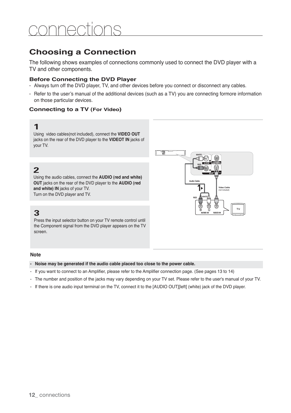 Connections, Choosing a connection | Samsung AK68-01765B User Manual | Page 12 / 51
