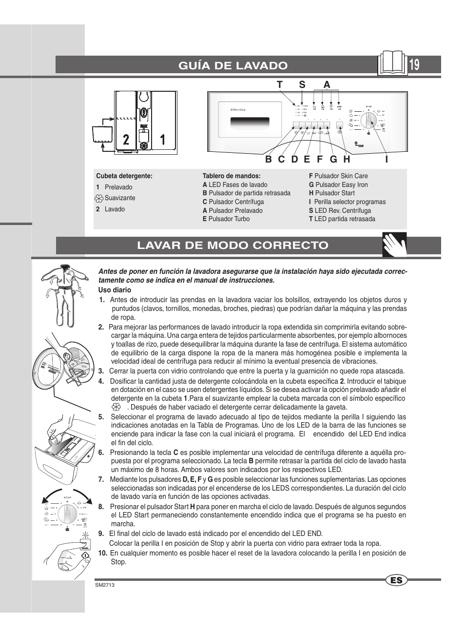 Guía de lavado, Lavar de modo correcto | Ardo FLSN User Manual | Page 19 / 68