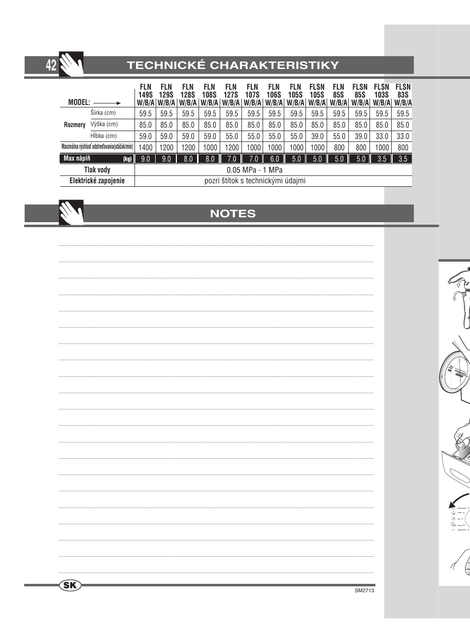Programtáblázat | Ardo FLSN User Manual | Page 42 / 68