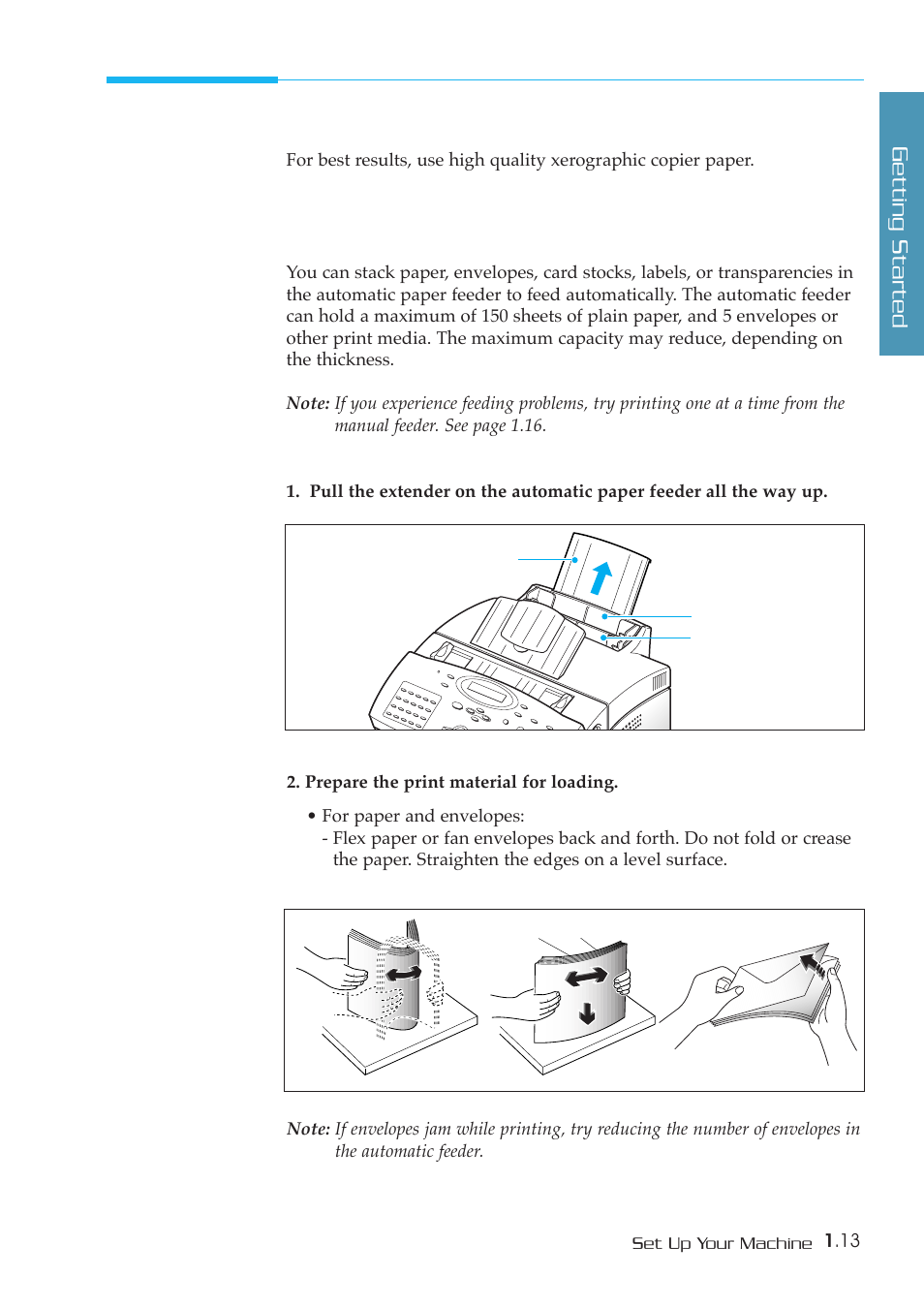 Loading paper | Samsung SF-5800P User Manual | Page 22 / 99