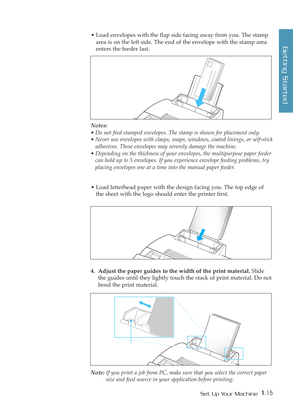 Getting started | Samsung SF-5800P User Manual | Page 24 / 99