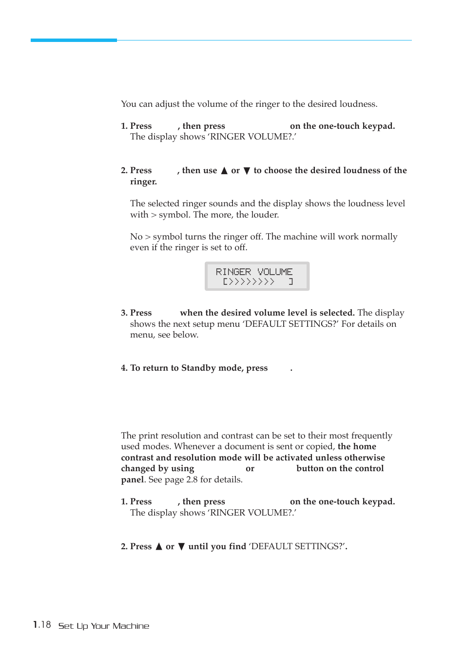 System setup | Samsung SF-5800P User Manual | Page 27 / 99