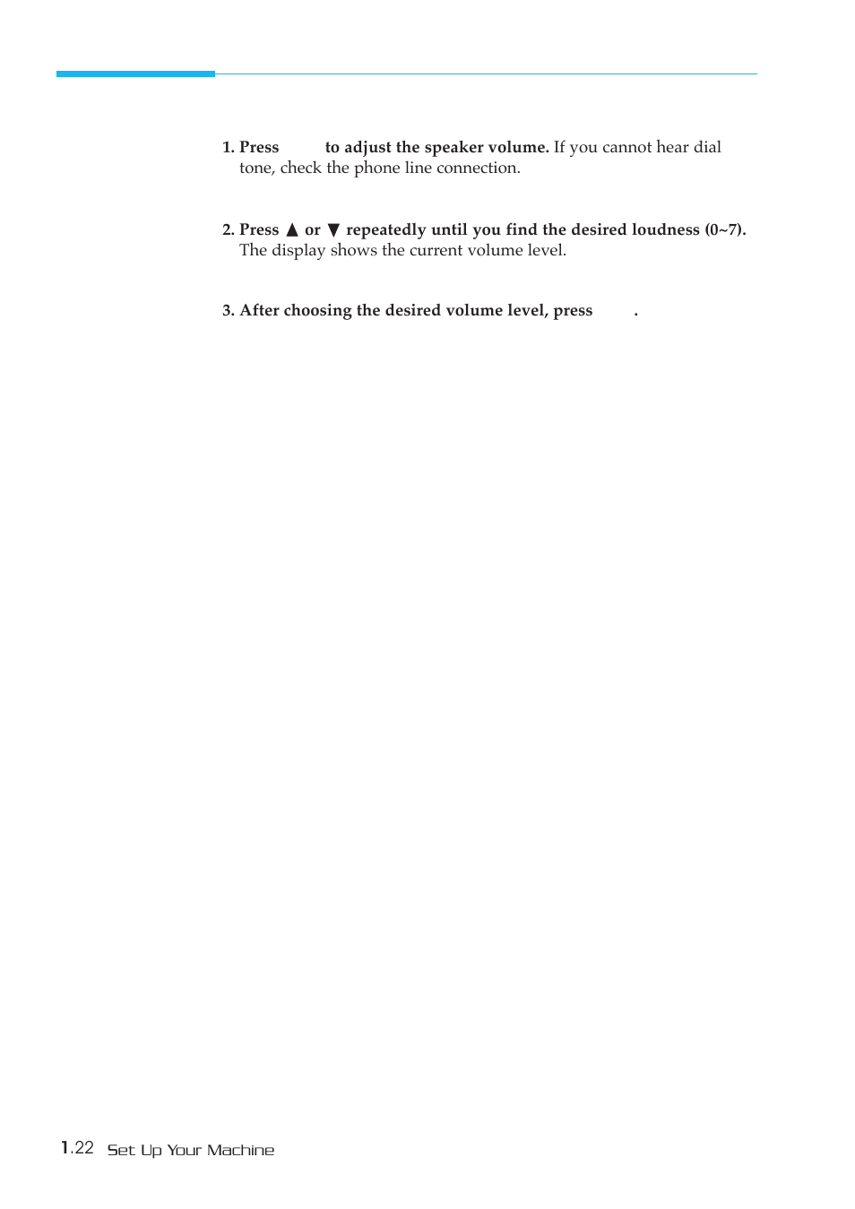 Adjusting speaker volume | Samsung SF-5800P User Manual | Page 31 / 99