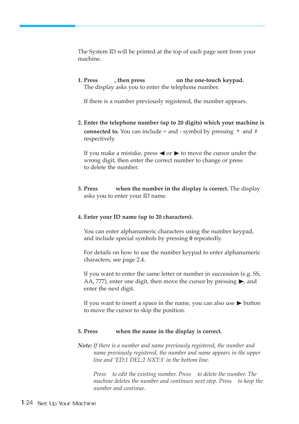 Setting the system id | Samsung SF-5800P User Manual | Page 33 / 99