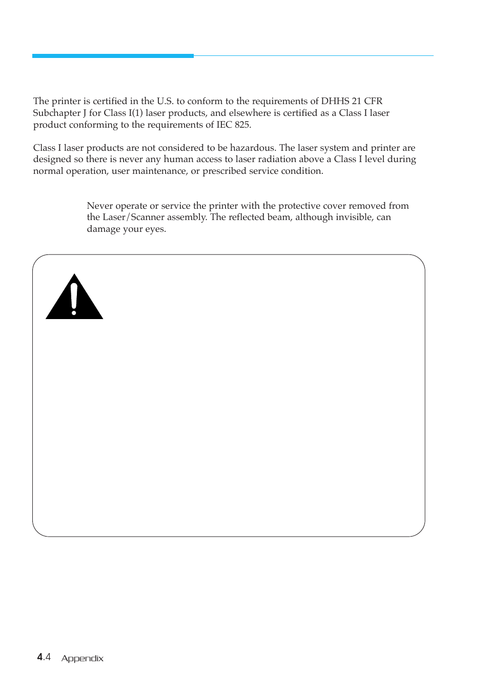 Laser safety statement | Samsung SF-5800P User Manual | Page 96 / 99