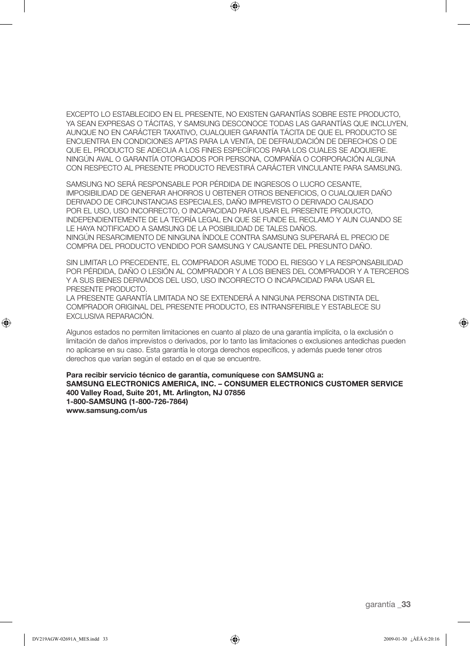 Samsung DV219AGW User Manual | Page 67 / 68