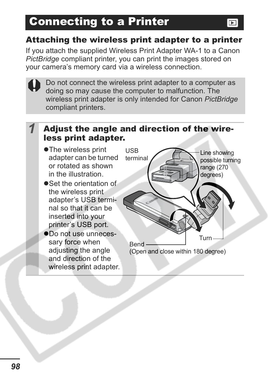 Connecting to a printer | Samsung CDI-E207-010 User Manual | Page 100 / 147