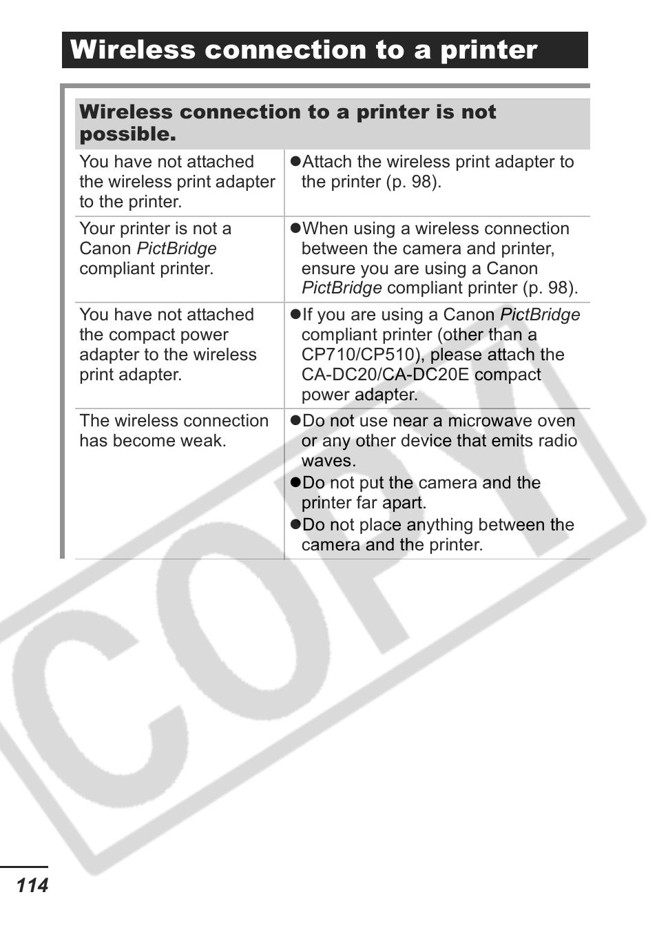 Wireless connection to a printer | Samsung CDI-E207-010 User Manual | Page 116 / 147