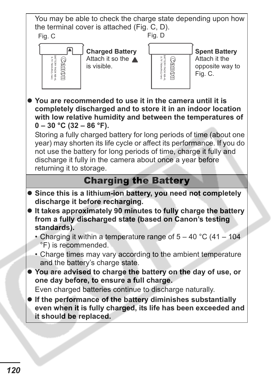 Charging the battery | Samsung CDI-E207-010 User Manual | Page 122 / 147