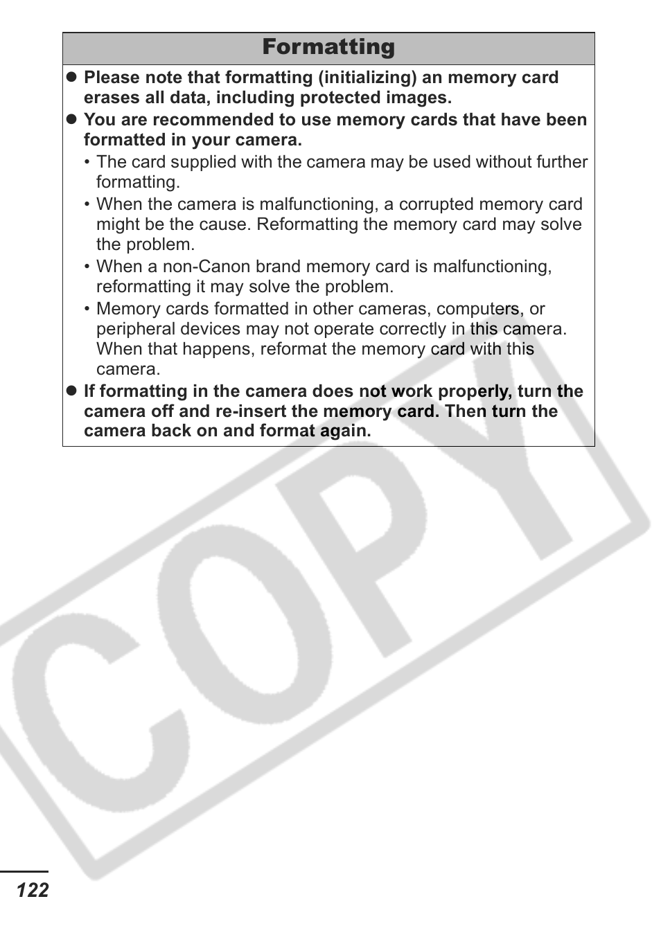 Formatting | Samsung CDI-E207-010 User Manual | Page 124 / 147