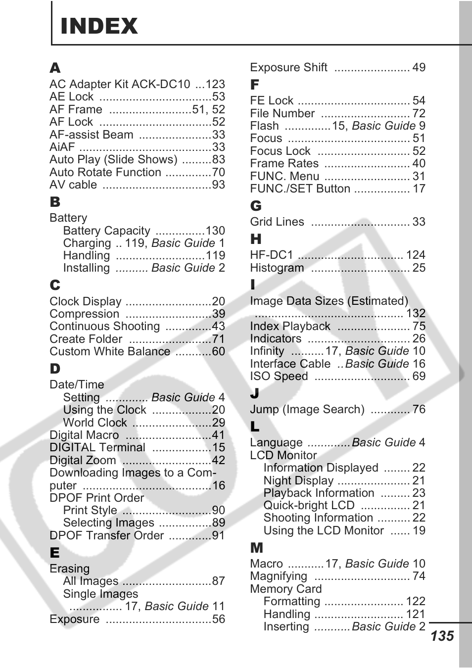 Index | Samsung CDI-E207-010 User Manual | Page 137 / 147