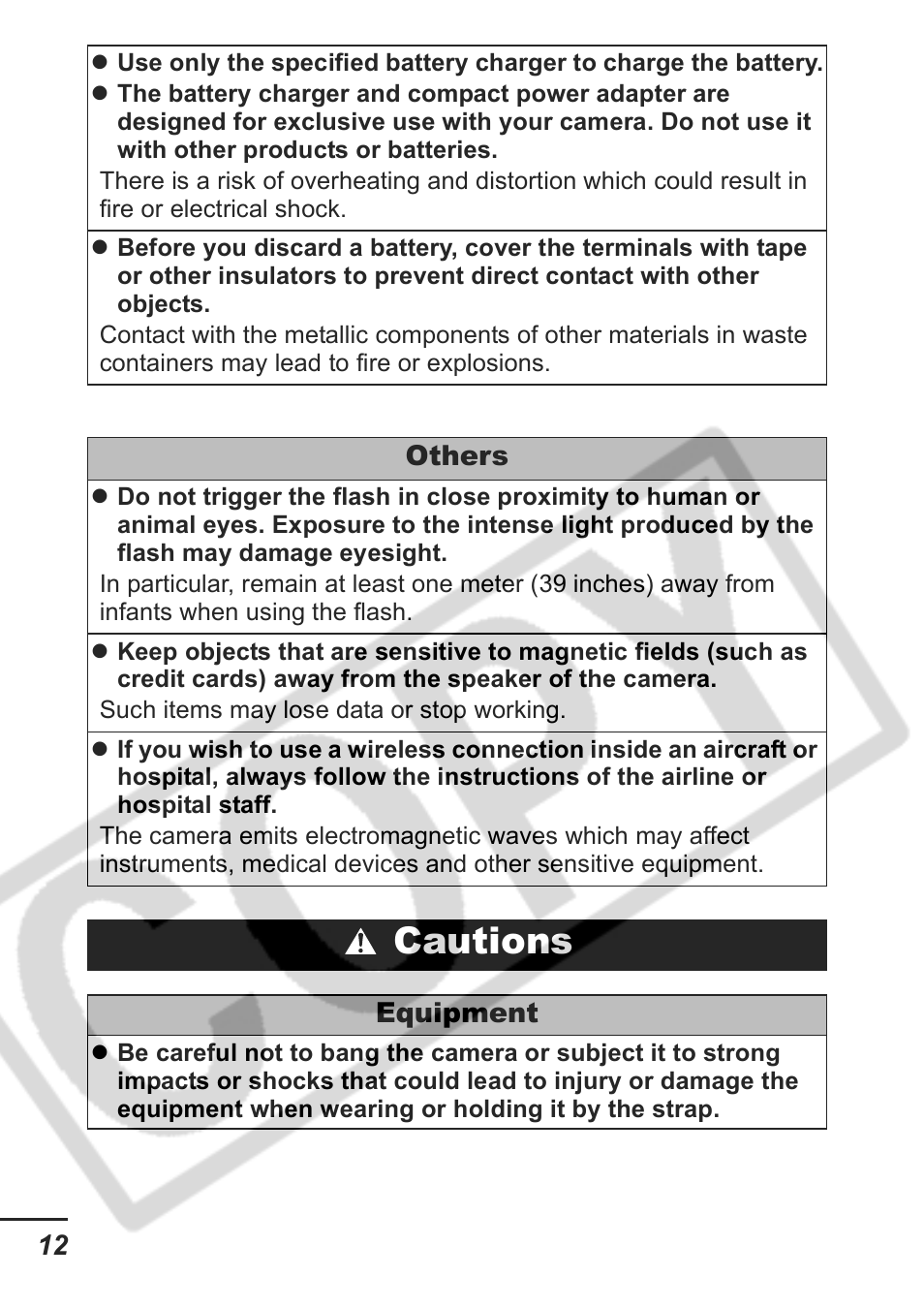 Cautions | Samsung CDI-E207-010 User Manual | Page 14 / 147