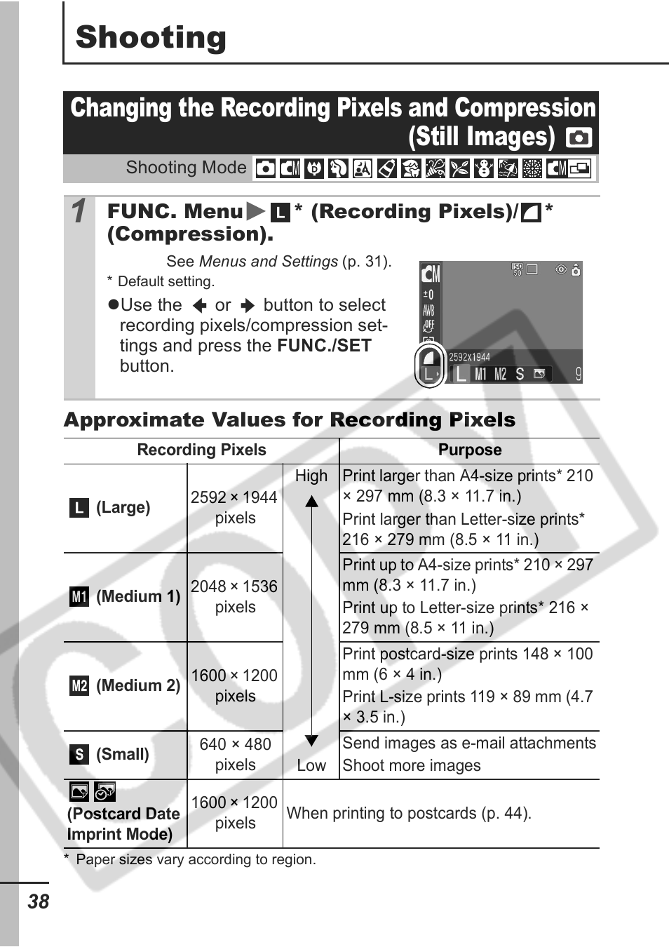 Shooting | Samsung CDI-E207-010 User Manual | Page 40 / 147