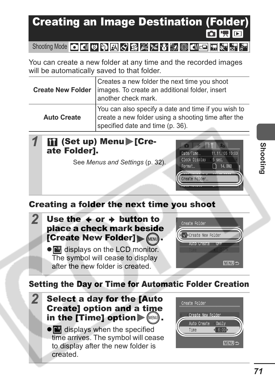 Creating an image destination (folder) | Samsung CDI-E207-010 User Manual | Page 73 / 147