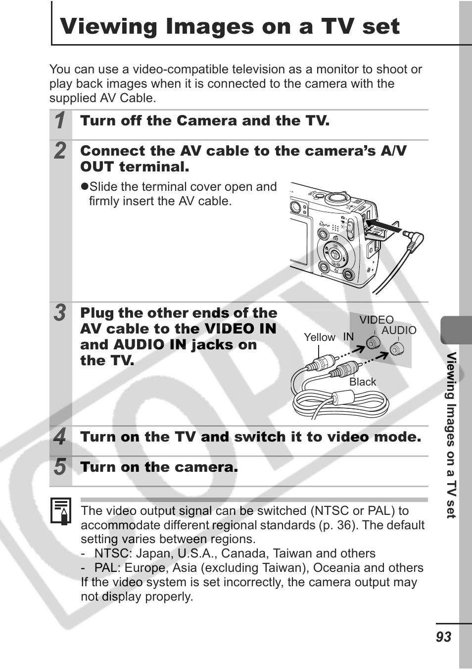 Viewing images on a tv set | Samsung CDI-E207-010 User Manual | Page 95 / 147