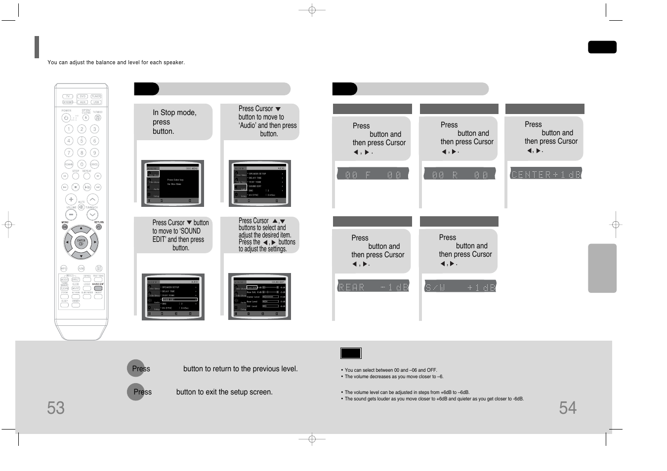 Setting the audio | Samsung HT-Q40 User Manual | Page 28 / 37