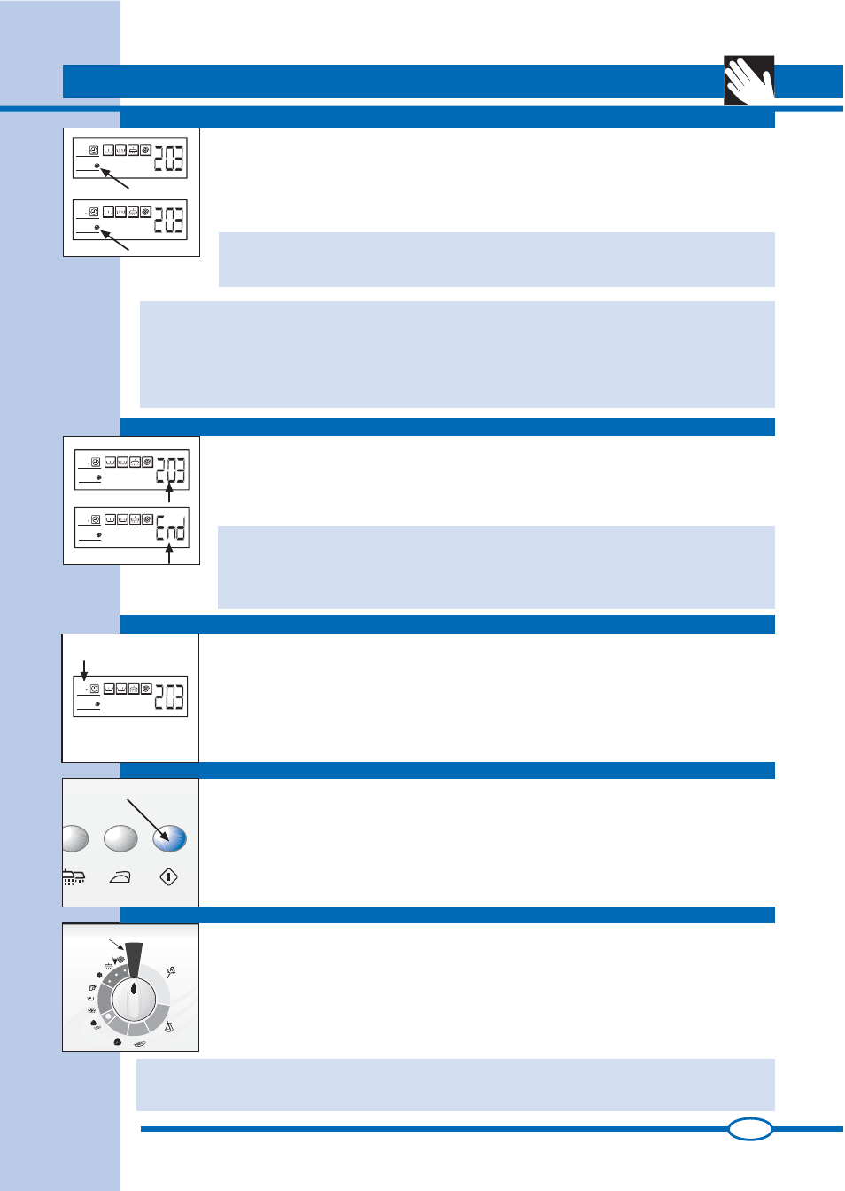 Using the washing machine, Start button, Programmer knob “stop | Variable spin, Display and duration of wash cycle, Delayed start | Ardo FL105L User Manual | Page 7 / 52