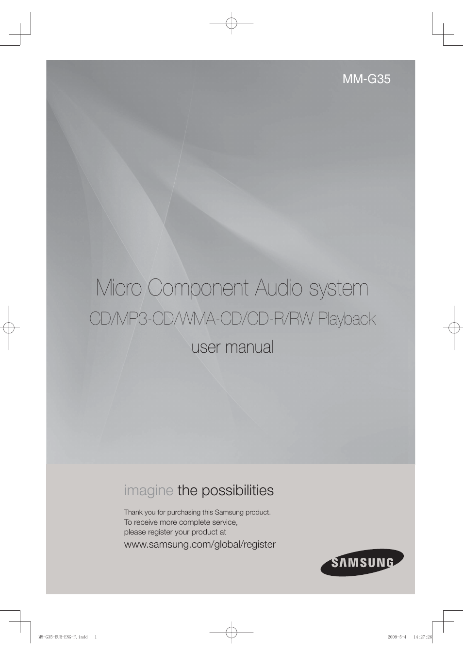 Samsung MM-G35 User Manual | 26 pages