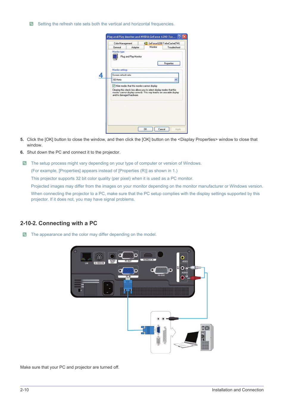 10-2. connecting with a pc | Samsung SP-F10M User Manual | Page 24 / 92