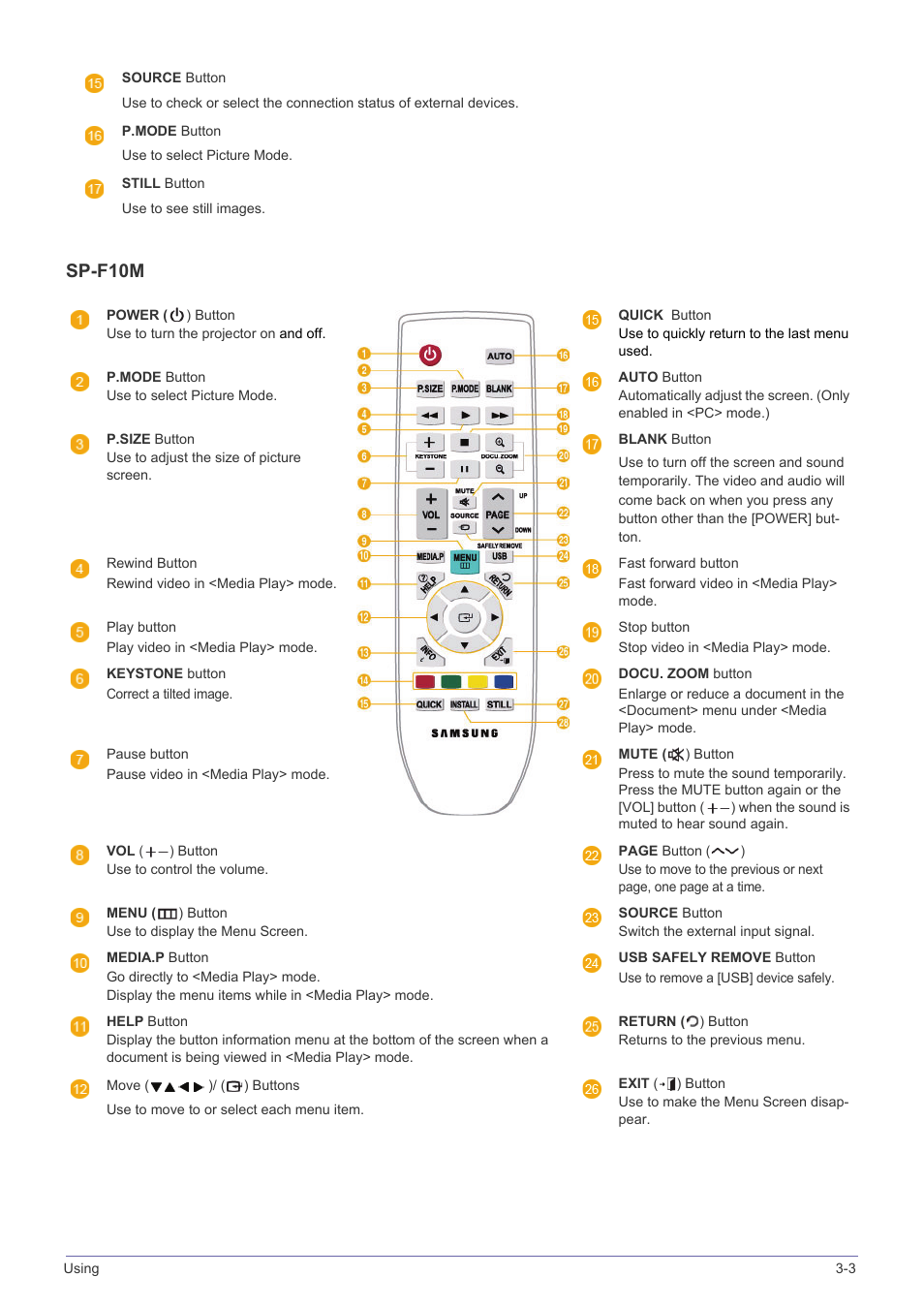 Sp-f10m | Samsung SP-F10M User Manual | Page 39 / 92