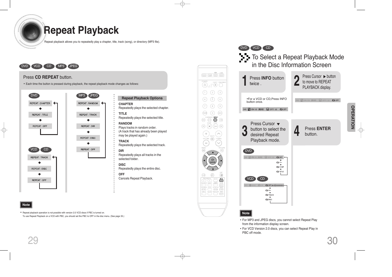 Repeat playback | Samsung MAX-DX76 User Manual | Page 16 / 36