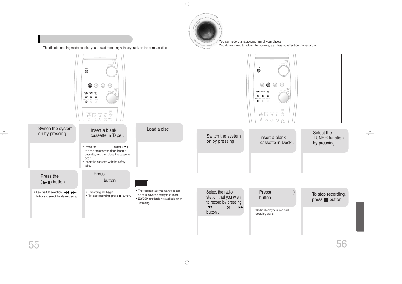 Recording a radio program | Samsung MAX-DX76 User Manual | Page 29 / 36