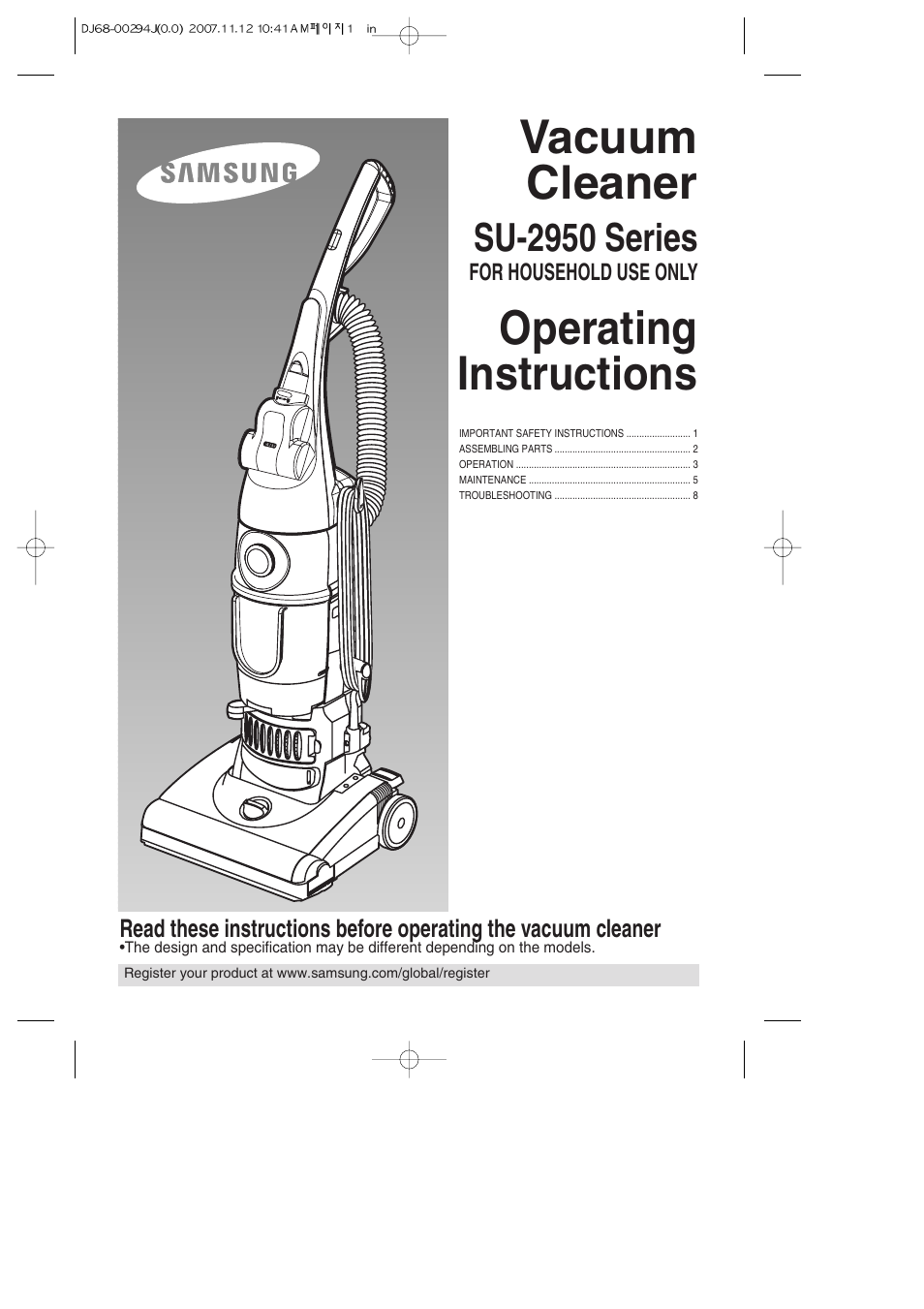 Samsung SU-2950 Series User Manual | 12 pages