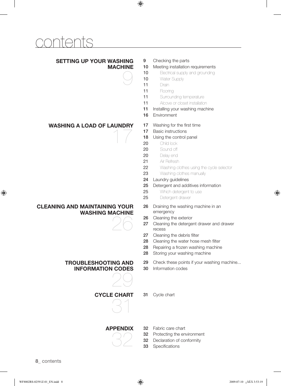 Samsung WF8802JSG User Manual | Page 8 / 36