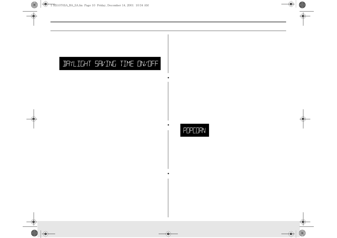 Operation | Samsung MS1070BA User Manual | Page 10 / 40