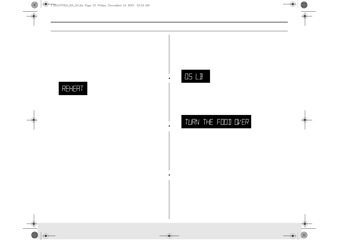 Operation | Samsung MS1070BA User Manual | Page 12 / 40