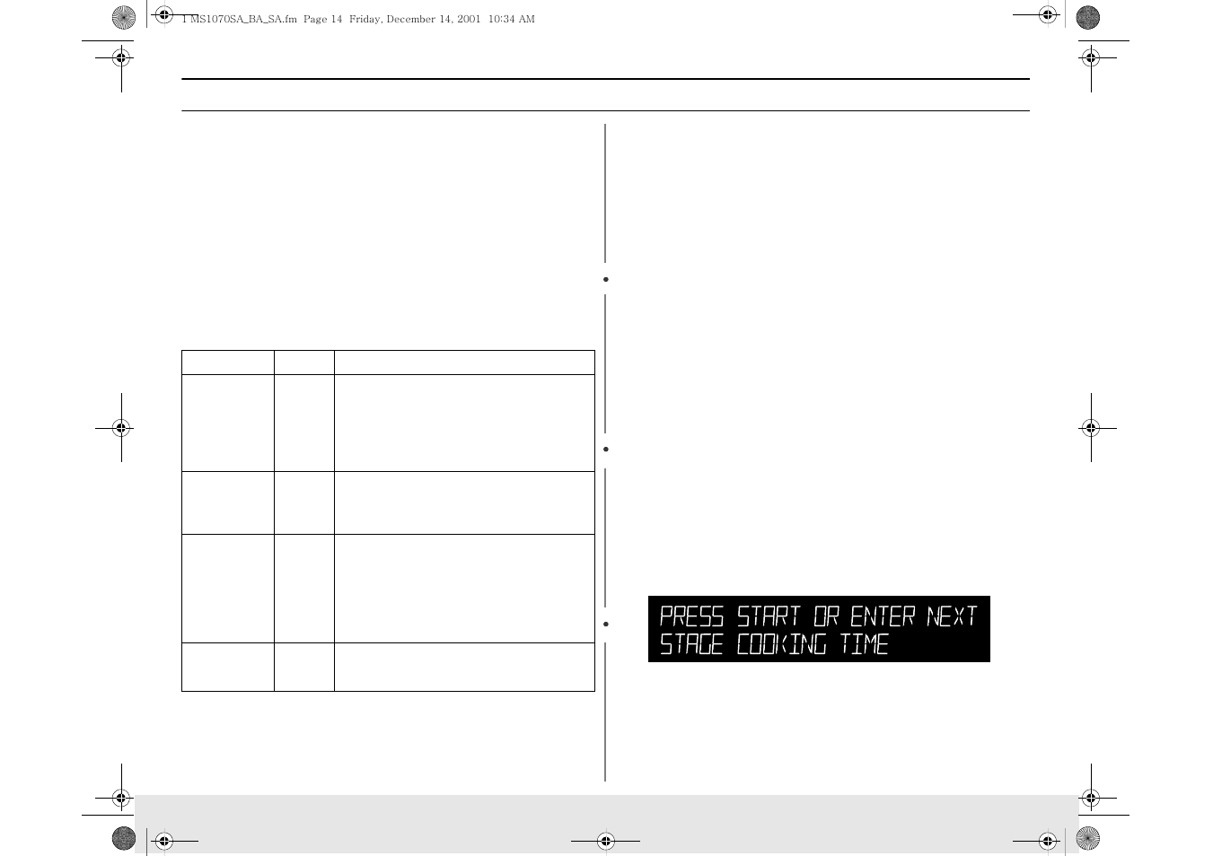 Operation | Samsung MS1070BA User Manual | Page 14 / 40