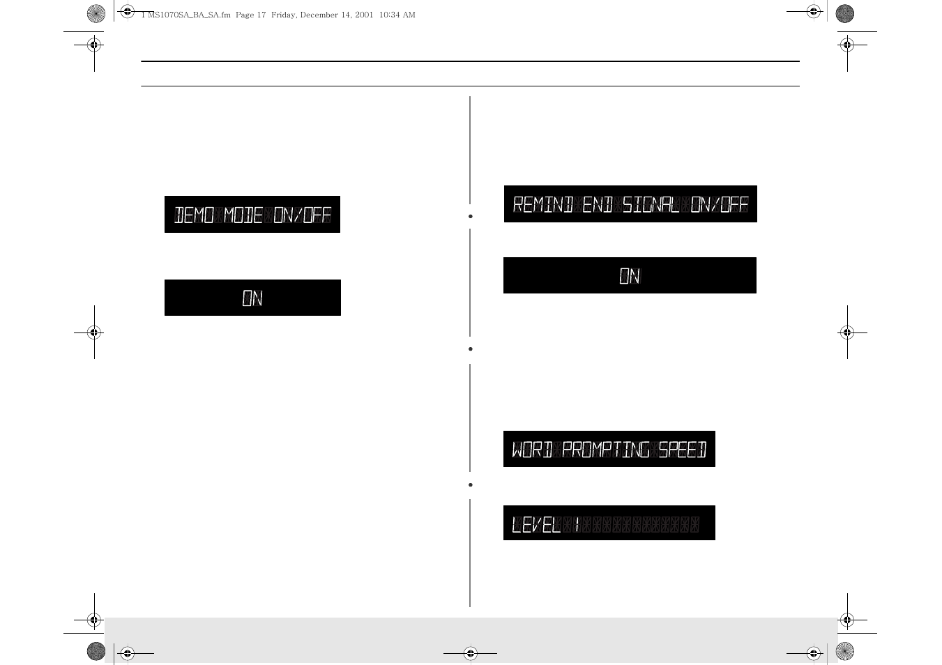 Operation | Samsung MS1070BA User Manual | Page 17 / 40